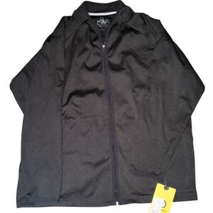 Black Lightweight Shirt Jacket with Collared Neckline